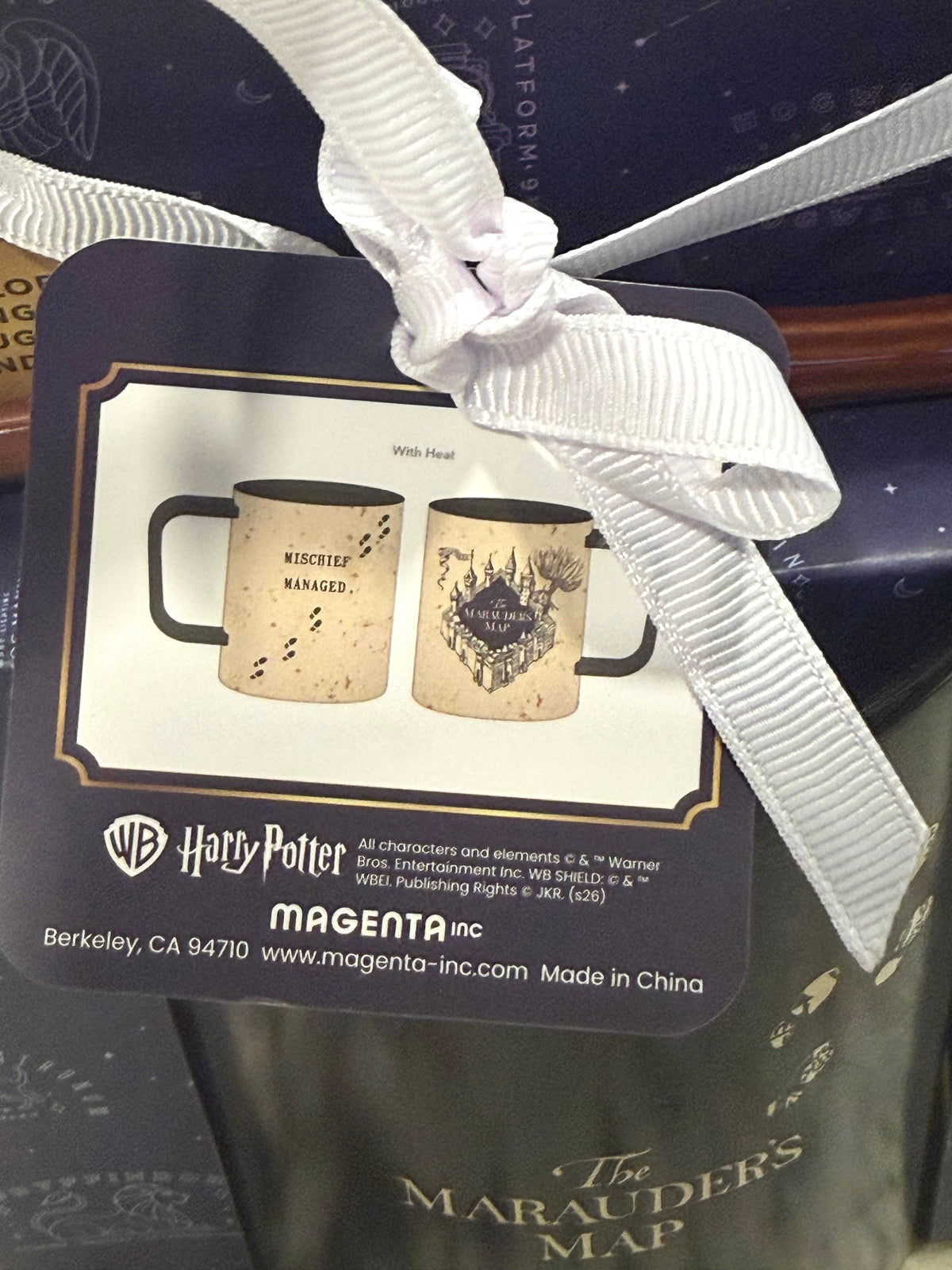 New Rae Dunn x Harry Potter ceramic coloring changing coffee mug and wand gift set THE MAUDERS MAP