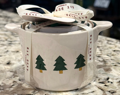 New Rae Dunn white ceramic Christmas pine tree measuring cup set