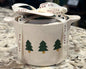 New Rae Dunn white ceramic Christmas pine tree measuring cup set