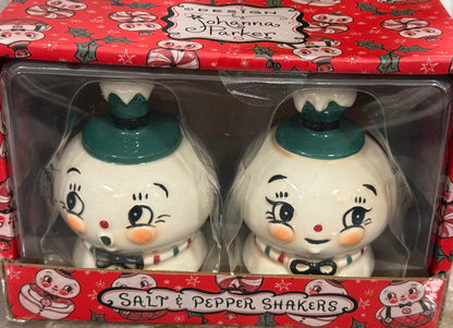New release Christmas Johanna Parker snowman head salt & pepper shaker set