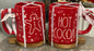 New Rae Dunn Christmas ceramic HOT COCOA matte red gingerbread coffee mug
