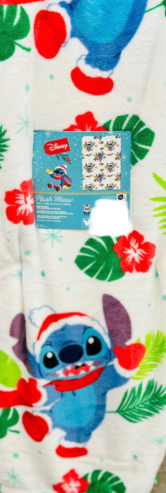 New Lilo and Stitch Christmas throw blanket 50x70