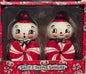 New release Christmas Johanna Parker snowman salt & pepper shaker set peppermint red