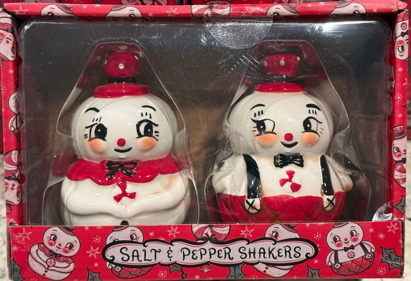 New release Christmas Johanna Parker snowman salt & pepper shaker set