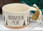 New Rae Dunn white ceramic soup mug cup HIBERNATION MODE