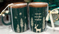 New Rae Dunn green ceramic coaster lid coffee mug WARM WINTER WISHES (1)