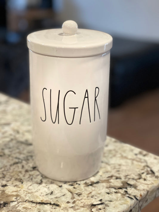 New Rae Dunn white ceramic SUGAR canister