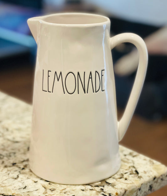 New Rae Dunn ceramic LEMONADE pitcher