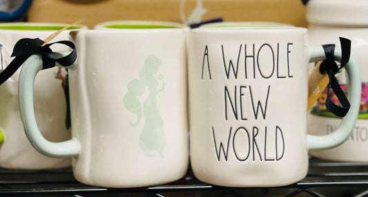 New Rae Dunn Disney Princess silhouette mug A WHOLE NEW WORLD