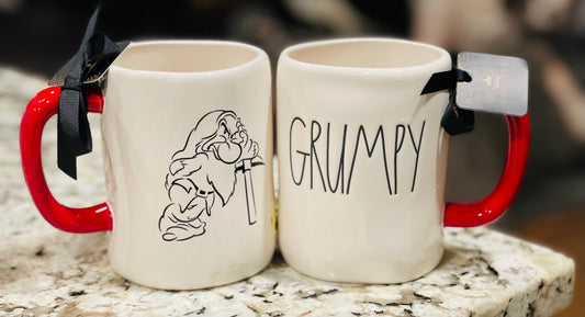 New Rae Dunn ceramic Snow White movie line coffee mug GRUMPY