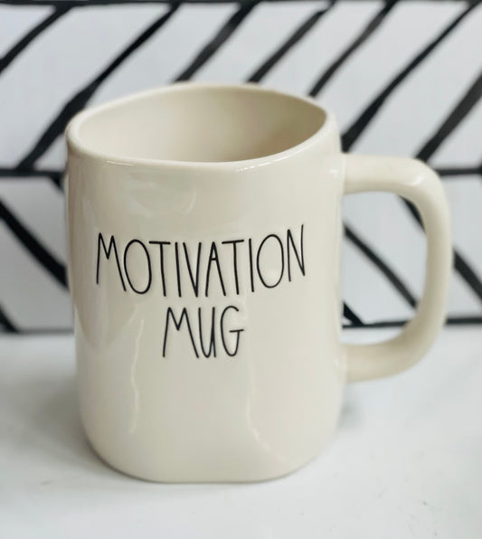 New Rae Dunn ceramic coffee mug- MOTIVATION MUG