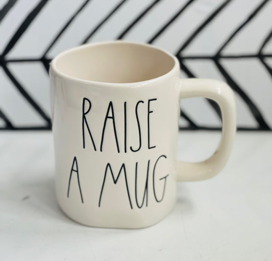 New Rae Dunn ceramic coffee mug-RAISE A MUG