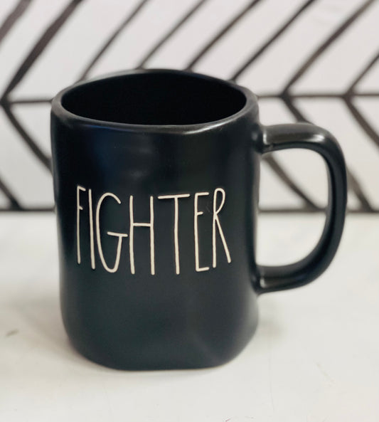 New Rae Dunn ceramic coffee mug-FIGHTER