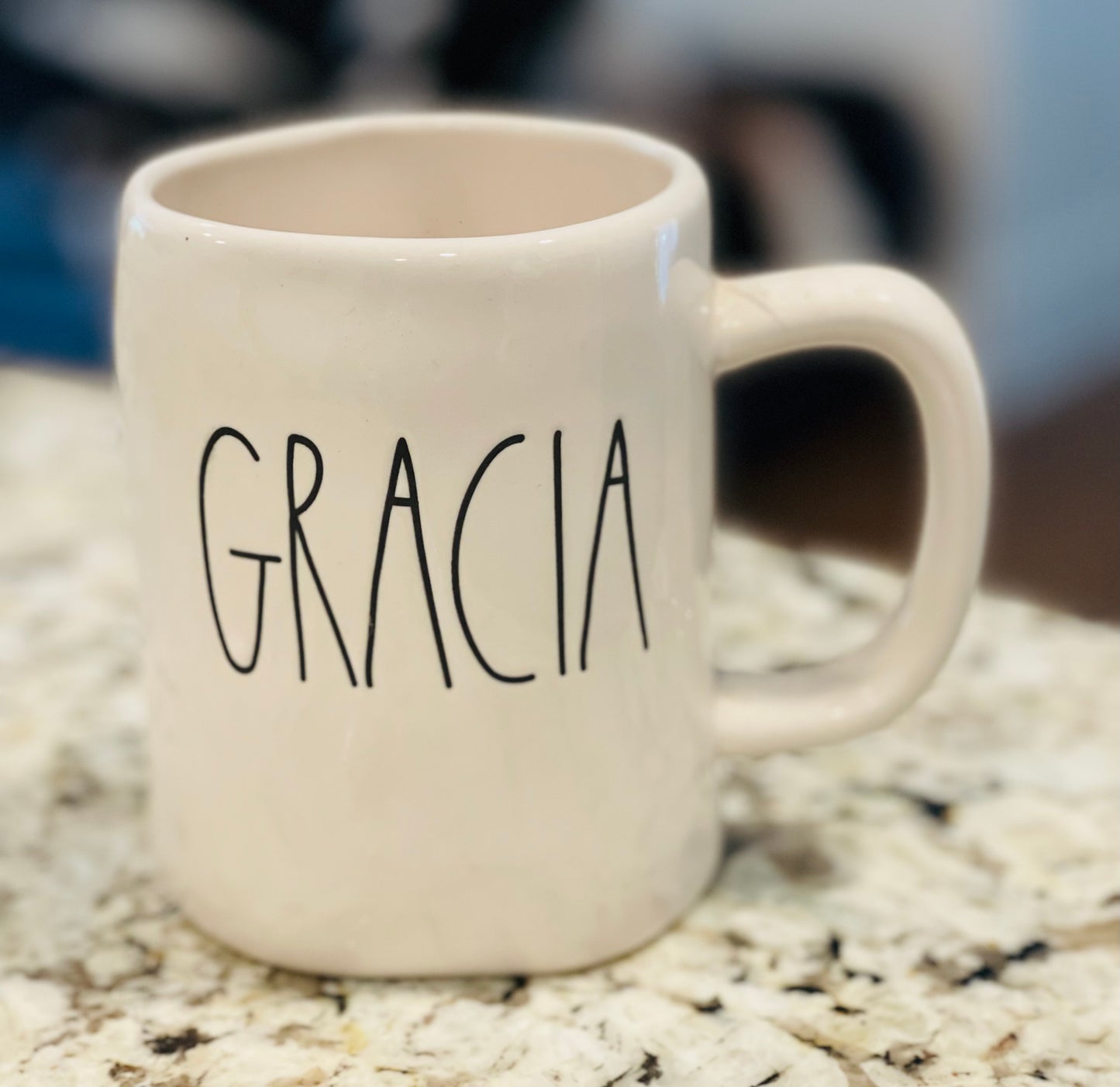 New Rae Dunn white ceramic coffee mug -GRACIA