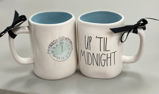 New Rae Dunn Disney Cinderella movie coffee mug UP ‘TIL MIDNIGHT