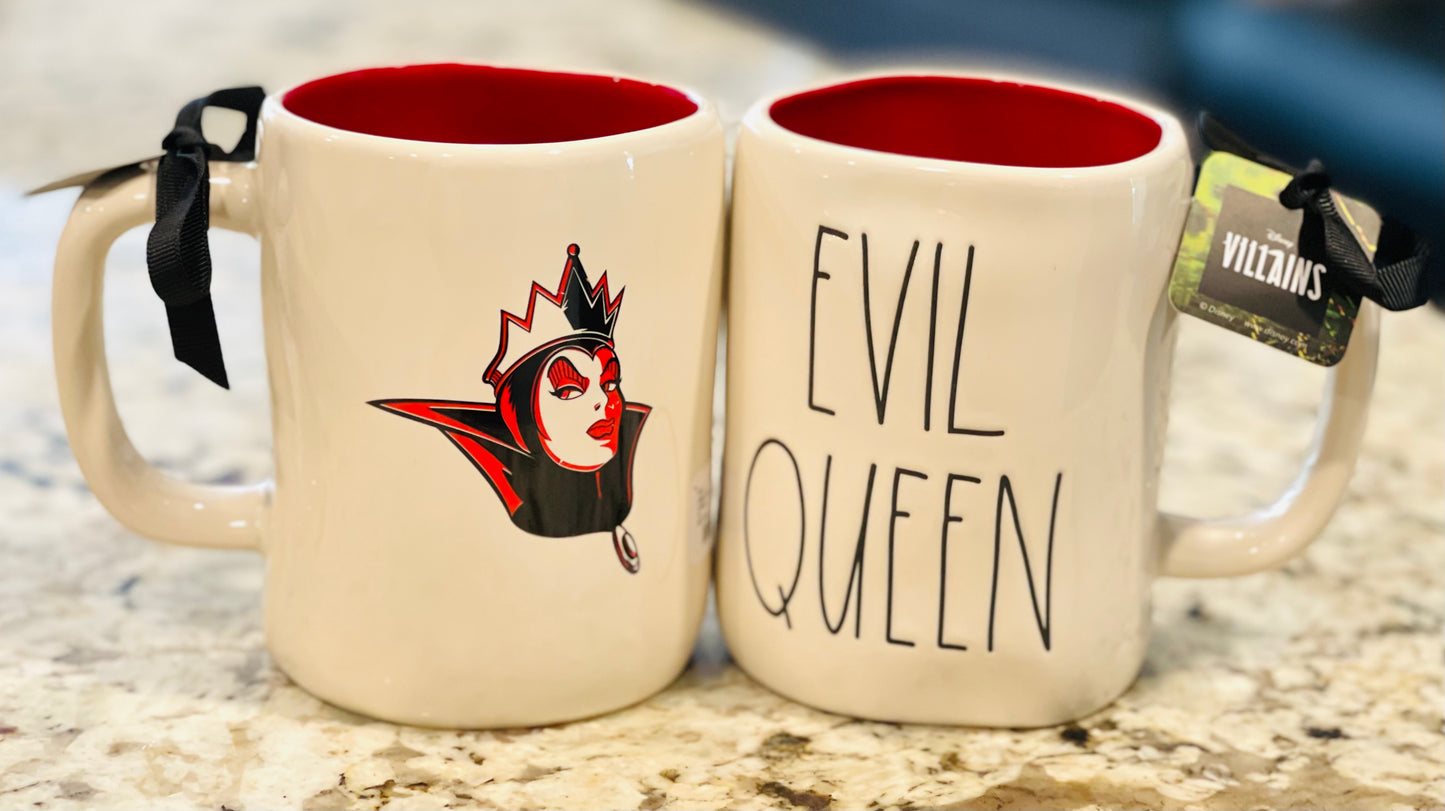 New Rae Dunn Disney ceramic SNOW WHITE  coffee movie mug EVIL QUEEN