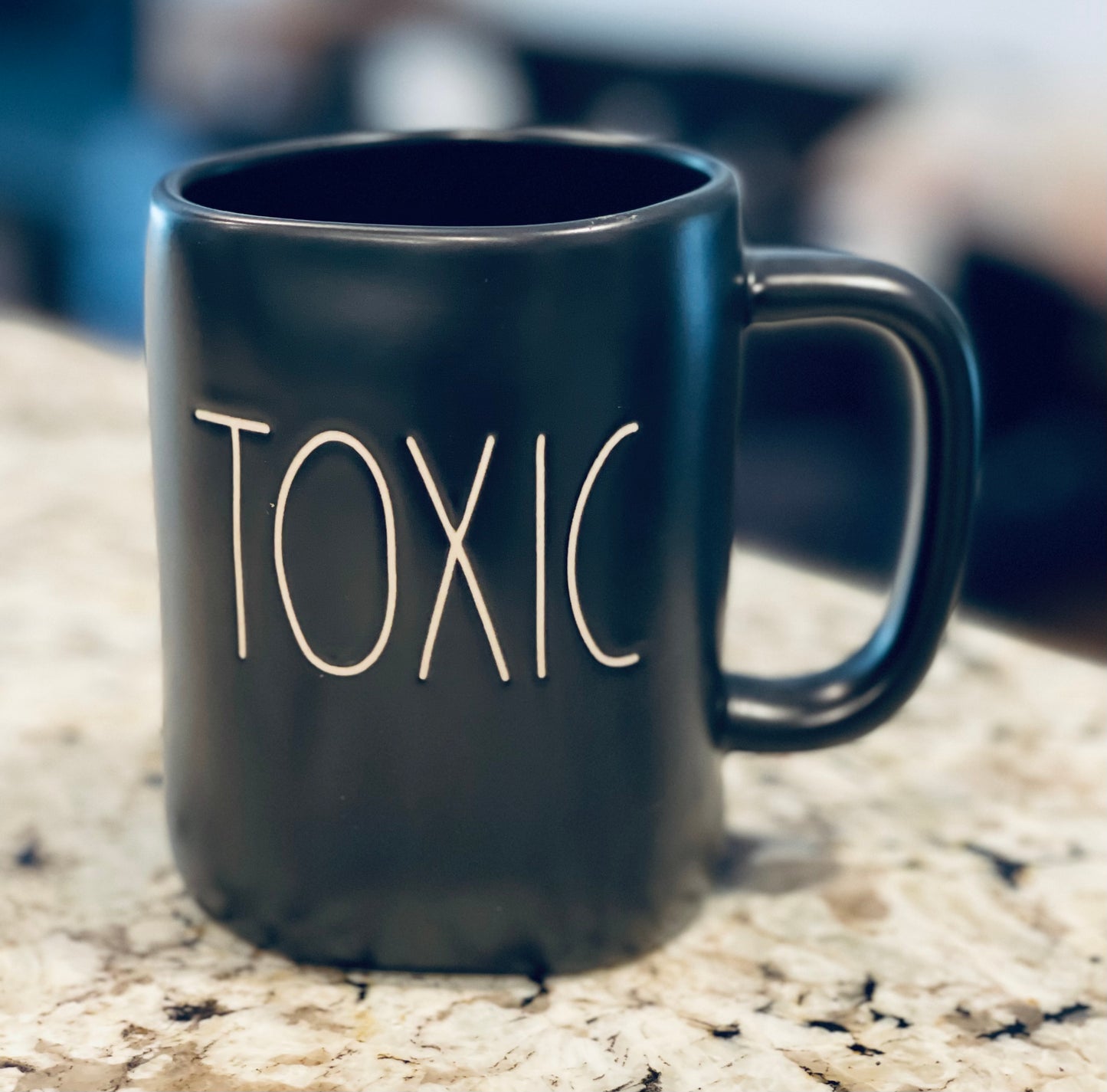 New Rae Dunn black ceramic Halloween coffee mug TOXIC