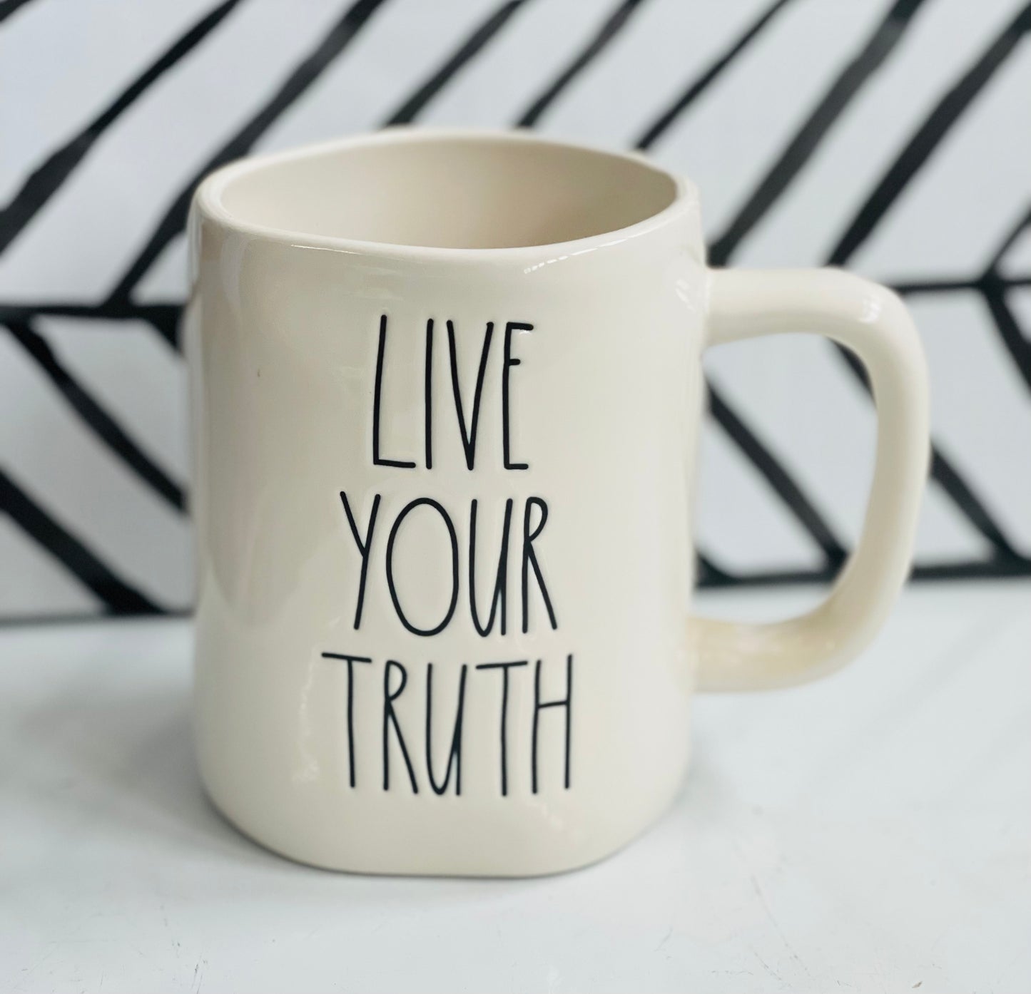 New Rae Dunn ceramic coffee mug-LIVE YOUR TRUTH