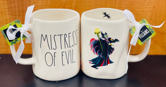 New Rae Dunn Disney Villain line coffee mug-MISTRESS OF EVIL