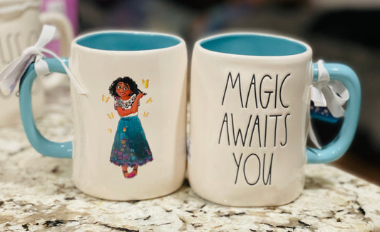 New Rae Dunn Disney Encanto movie ceramic coffee mug decor MAGIC AWAITS YOU