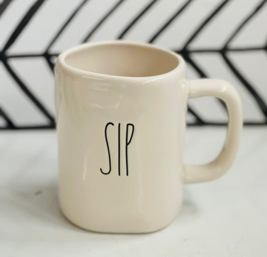 New Rae Dunn ceramic coffee mug-SIP