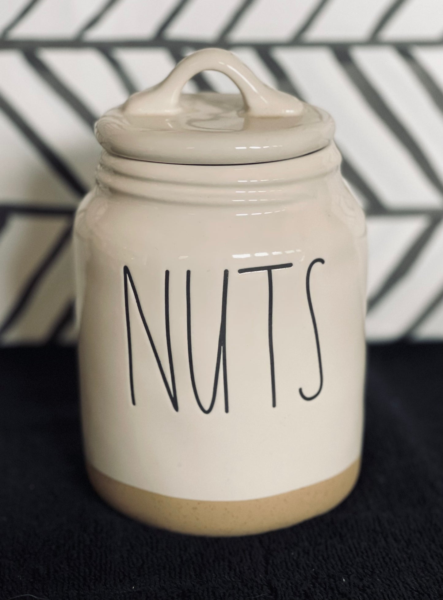 New Rae Dunn ceramic clay bottom canister