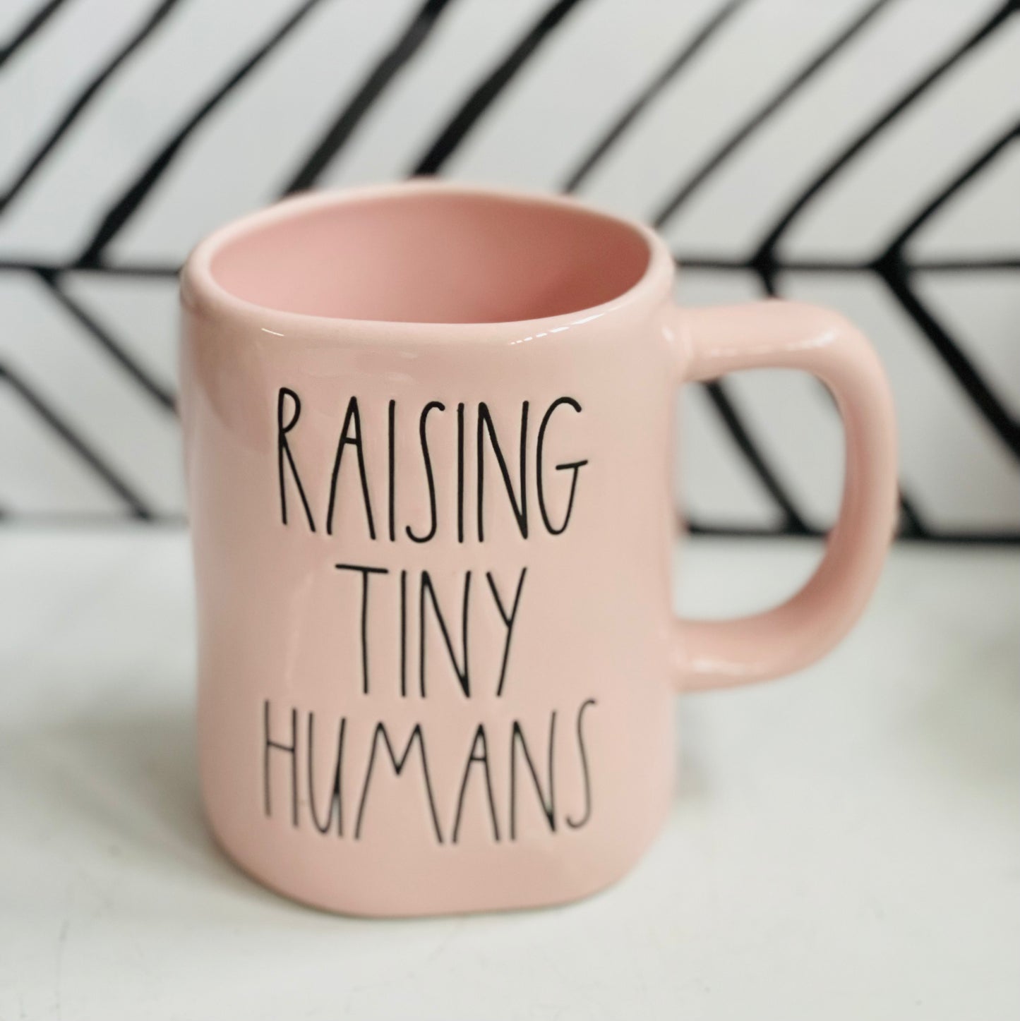 New Rae Dunn ceramic coffee mug -RAISING TINY HUMANS