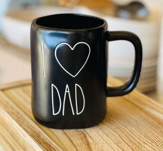 New Rae Dunn ceramic coffee mug-I ❤️ DAD