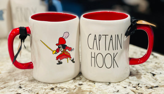 New Rae Dunn Disney Peter Pan movie coffee mug CAPTAIN HOOK