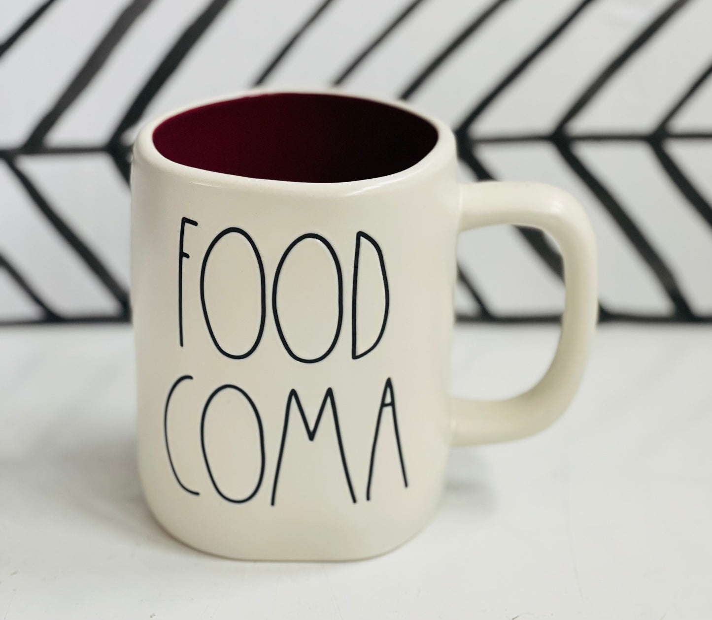 New Rae Dunn ceramic coffee mug-FOOD COMA