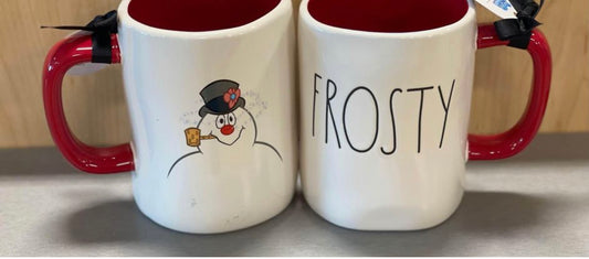 New Rae Dunn Frosty The Snowman ceramic coffee mug-FROSTY