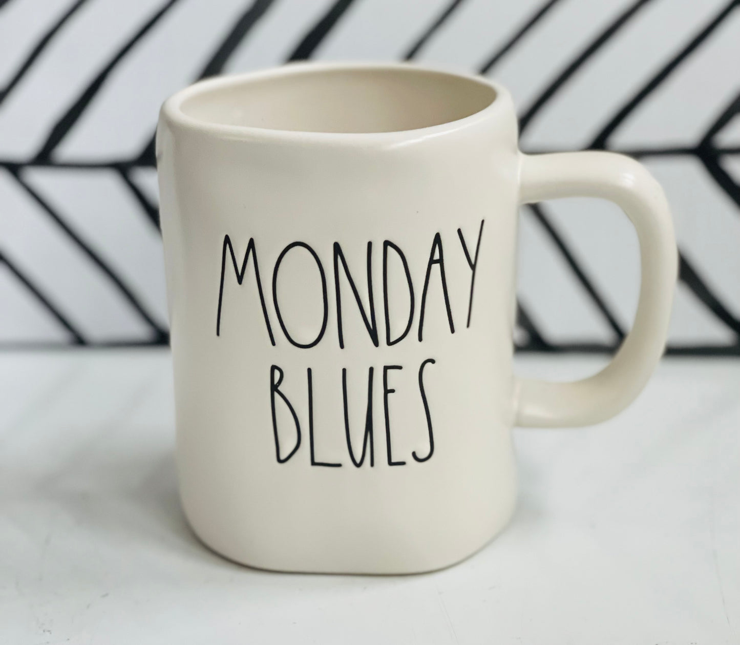 New Rae Dunn ceramic coffee mug- MONDAY BLUES