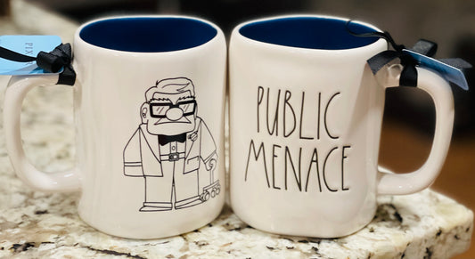 New Rae Dunn ceramic coffee mug UP! movie PUBLIC MENACE
