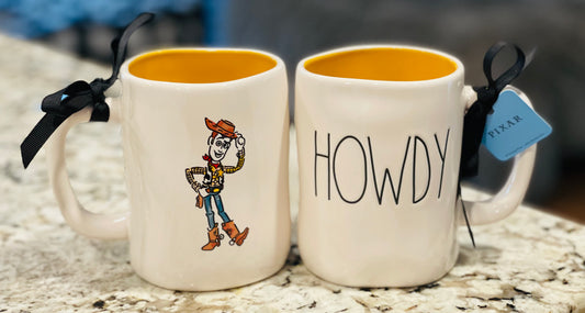 New Rae Dunn ceramic Pixar Toy Story Movie collection HOWDY coffee mug