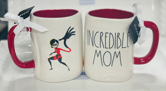 New Rae Dunn RED ceramic INCREDIBLE MOM coffee mug