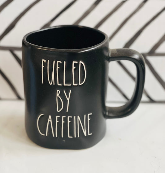 New Rae Dunn ceramic coffee mug-FUELED BY CAFFINE