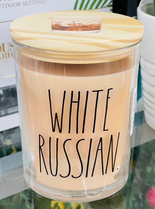 New Rae Dunn 16oz WHITE RUSSIAN candle