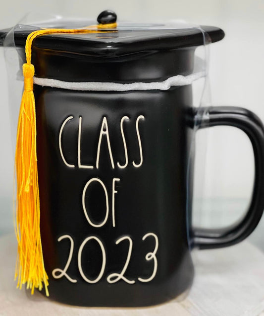 New Rae Dunn white ceramic topper coffee mug for the graduate