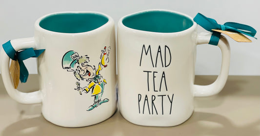 New Rae Dunn Alice in Wonderland movie coffee mug MAD TEA PARTY