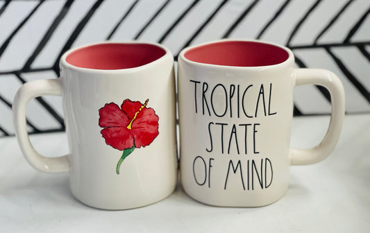 New Rae Dunn ceramic coffee mug-TROPICAL STATE OF MIND