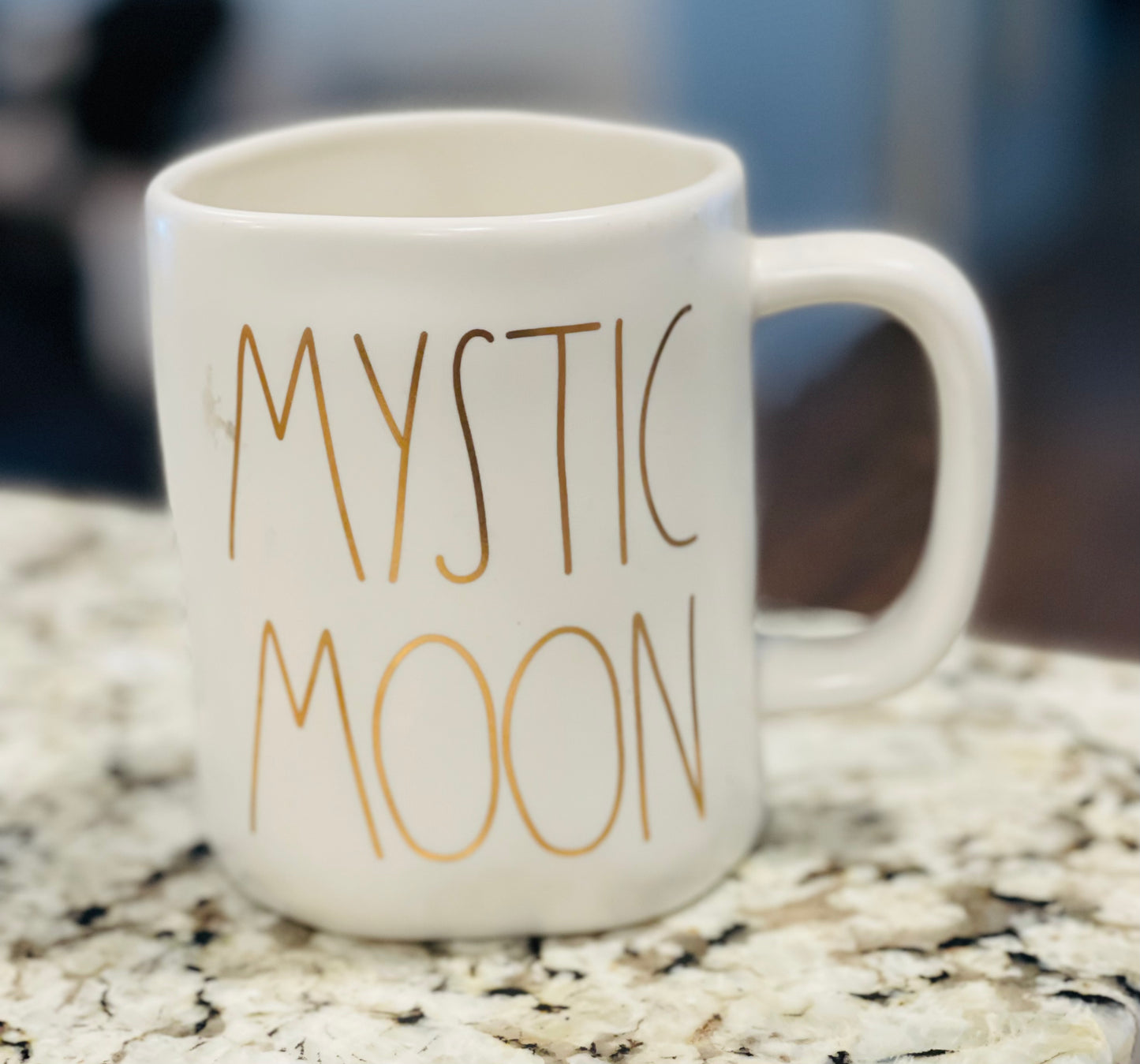 New Rae Dunn white ceramic coffee mug -MYSTIC MOON