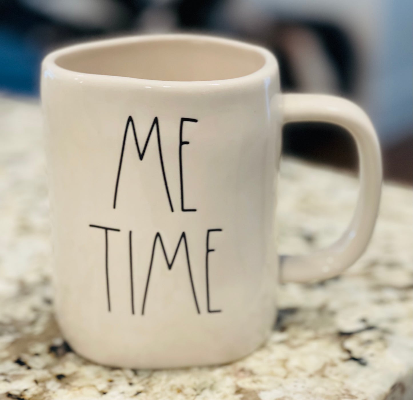 New Rae Dunn white ceramic coffee mug -ME TIME