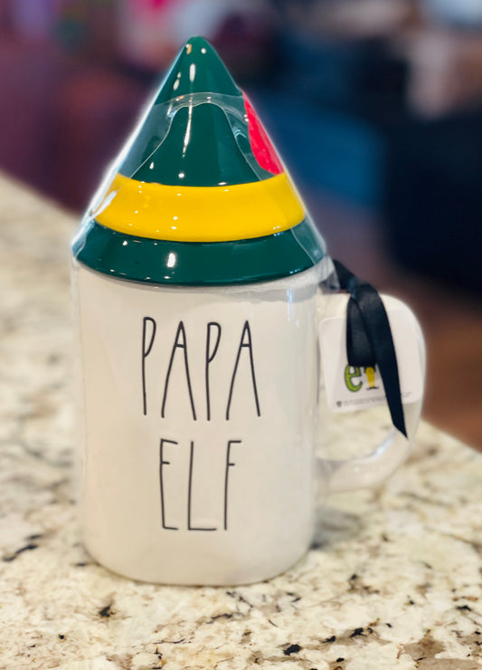 New Rae Dunn ceramic topper Buddy The Elf movie -PAPA ELF
