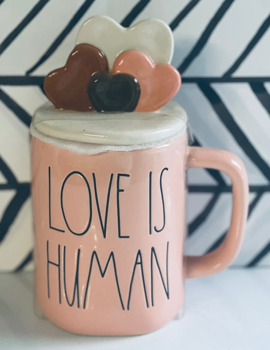 New Rae Dunn ceramic peach pride topper coffee mug