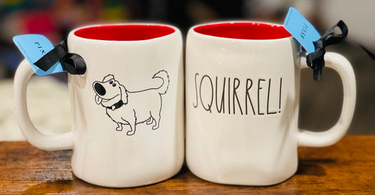 New Rae Dunn ceramic coffee mug UP! movie SQUIRREL