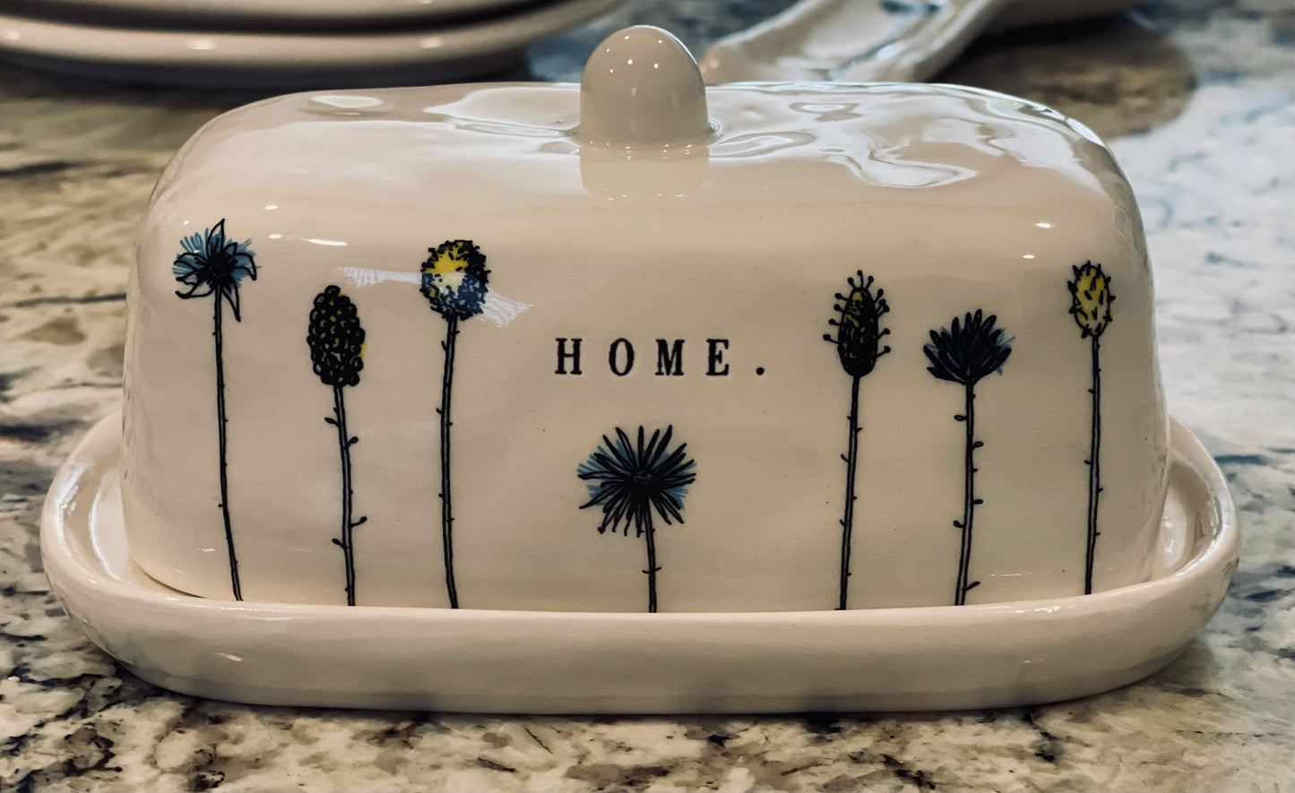 Rae Dunn vintage/retired HOME line butter dish