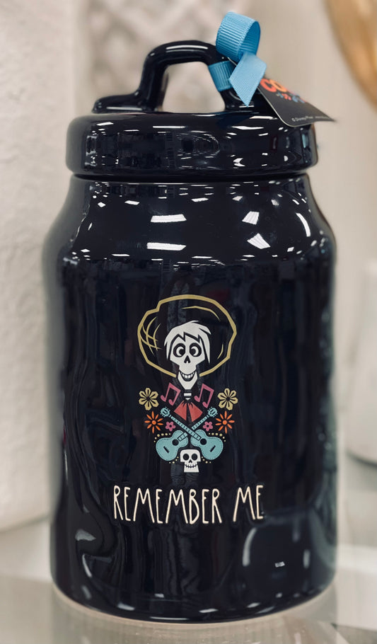 New Rae DunnxCOCO Disney black ceramic canister REMEMBER ME