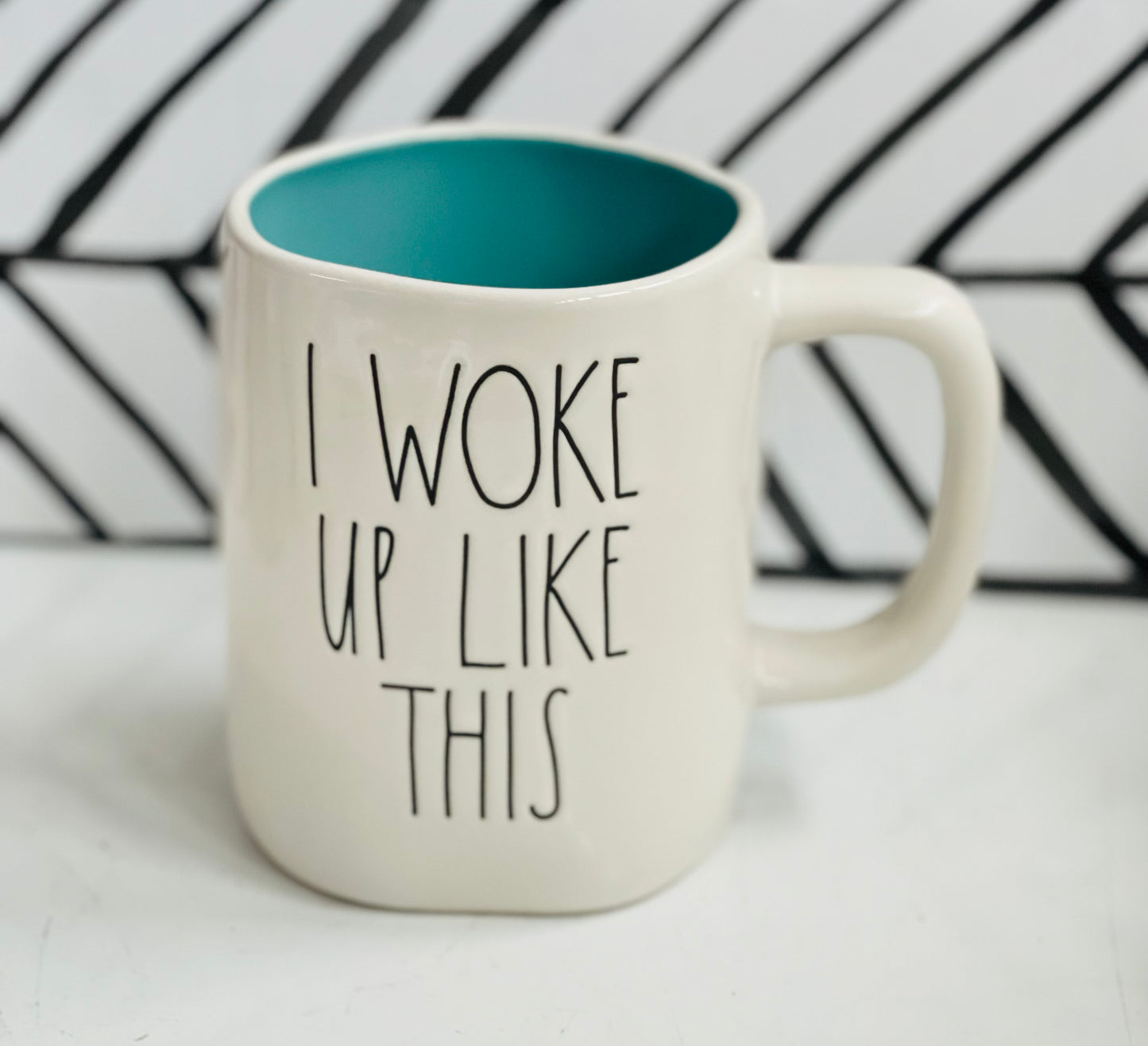 New Rae Dunn ceramic coffee mug- I WOKE UP LIKE THIS