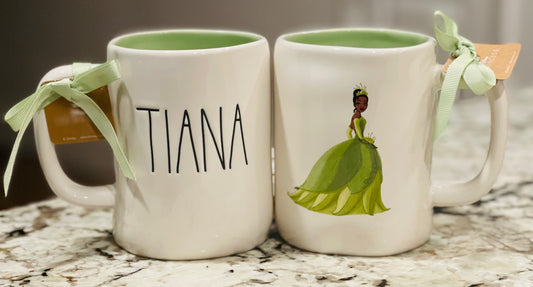 New Rae Dunn Disney Princess & The Frog TIANA coffee mug