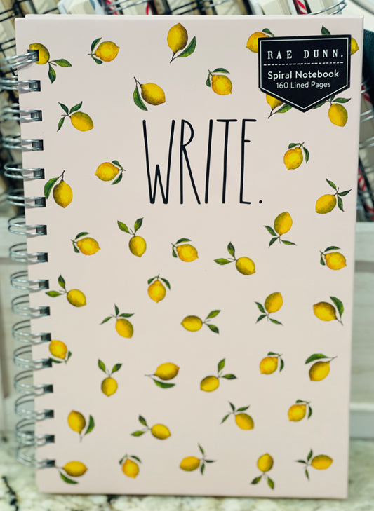 New Rae Dunn 5x7 Spiral lined notebook -WRITE